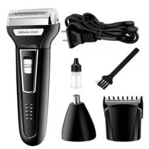 Maquina De Cortar Cabelo Barba Kemei Km-6333 Bivolt Lavável - PONTO DO NERD