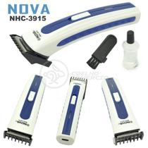 Máquina de Cortar Cabelo Barba Pelos Pezinho Portátil NHC-3915 Bivolt Recarregável Azul - Nova