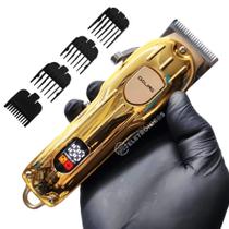 Máquina De Cortar Cabelo Barba Pezinho Sem Fio Profissional Super Potente DL1538 DL1538B