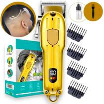 Máquina De Cortar Cabelo Barbeiro Profissional elétrica bateria recarregável Sem Fio Profissional Máquina De Cortar Cabelo Barbeiro Profissional elétrica bateria recarregável Sem Fio Profissional