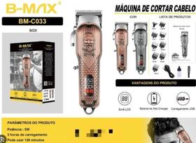 Maquina de cortar cabelo bmax bm-c033 recarregável Maquina de cortar cabelo bmax bm-c033 recarregável