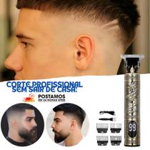 Máquina de Cortar Cabelo e Barba Aparador Acabamento Profissional Recarregável Com Visor de LED Máquina de Cortar Cabelo e Barba Aparador Acabamento Profissional Recarregável Com Visor de LED