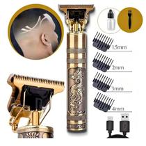 Máquina de Cortar Cabelo e Barba Recarregável Corte Preciso e Confortável Bivolt Maquininha Dragão Acabamento Perfeito