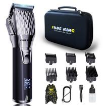 Máquina de cortar cabelo FADEKING Professional sem fio para homens com estojo