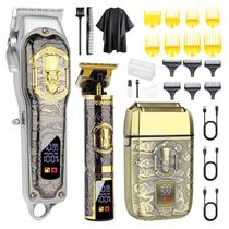 Máquina de Cortar Cabelo HIENA PRO - Profissional, Recarregável e Masculina