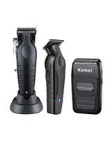 Maquina de Cortar Cabelo Kemei Km 2296 + Acab. 2299 + Shaver km 1102