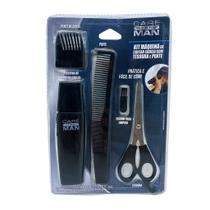 Máquina De Cortar Cabelo Kit Completo Com 5 Peças Tesoura - BS228