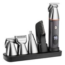 Máquina de cortar cabelo LCD, barbeador elétrico, depilador nasal, depilador