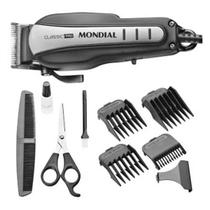 maquina de cortar cabelo mondial cr03 com 9 acessorios