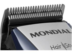 Máquina de Cortar Cabelo Mondial CR7 4 Ajustes de Altura 1 Velocidade 8 acessórios 110V