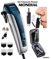 Maquina de cortar cabelo Mondial Titanium Power + Aparador pelos 220v Maquina de cortar cabelo Mondial Titanium Power + Aparador pelos 220v