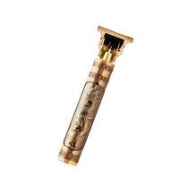 Máquina de Cortar Cabelo Perfeição Profissional com Estilo Vintage e Pentes Recarregável USB Sem Fio Acabamento Pézinho