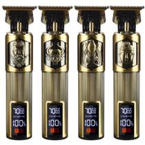 Maquina De Cortar Cabelo Profissional Aparador Com Visor de Carga