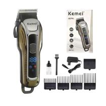 Máquina De Cortar Cabelo Profissional Kemei Recarregável Máquina De Cortar Cabelo Profissional Kemei Recarregável
