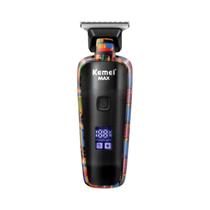 Máquina De Cortar Cabelo Profissional Masculina Kemei Elétrica Barba Navalha 0mm T-lâmina Corte De