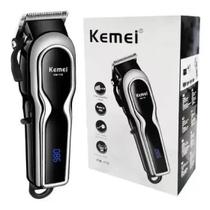 Máquina de Cortar Cabelo Profissional Potente 4 Pentes Bivolt Recarregável 15W Sem fio Kemei KM-119 Máquina de Cortar Cabelo Profissional Potente 4 Pentes Bivolt Recarregável 15W Sem fio Kemei KM-119