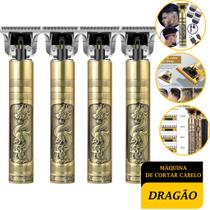 Máquina de Cortar Cabelo Profissional Premium Dragão - Elétrica, Recarregável de Alta Performance