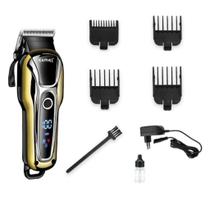 Maquina de cortar cabelo profissional turbo sem fio recarregável Kemei km 1990 Maquina de cortar cabelo profissional turbo sem fio recarregável Kemei km 1990