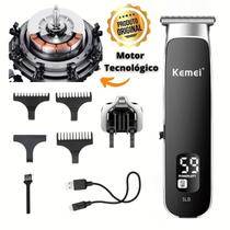 Máquina de Cortar Cabelo Profissional Turbo Titânio Plus 5.0 com Display Digital USB Aparador de Pelos Barba e Cabelo Máquina de Cortar Cabelo Profissional Turbo Titânio Plus 5.0 com Display Digital USB Aparador de Pelos Barba e Cabelo