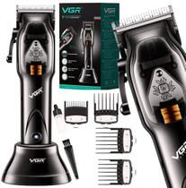 Maquina de Cortar Cabelo Profissional VGR V-653 Motor Magnético Com 9.000 RPM e Lâmina DLC