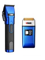 Maquina De Cortar Cabelo Profissional Wmark Ng 121 + Shaver NG 996 Azul