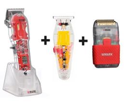 Máquina De Cortar Cabelo Profissional Wmark Ng 407 2600mah + Maq Acabamento Ng 202 + Shaver Ng 987
