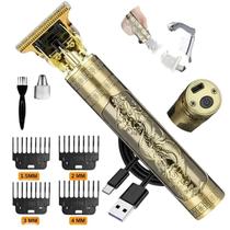 Máquina De Cortar Cabelo Sem Fio Barbeador Dragão 4 Pentes Máquina De Cortar Cabelo Sem Fio Barbeador Dragão 4 Pentes