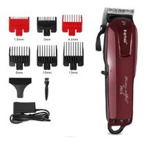Maquina De Cortar Cabelo Sem Fio Kemei 2600 Profissional