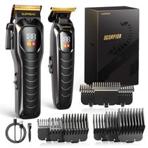 Máquina de cortar cabelo SUPRENT sem fio para homens com aparador e tela LED Máquina de cortar cabelo SUPRENT sem fio para homens com aparador e tela LED