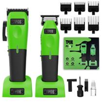 Máquina de Cortar Cabelo TPOB Play 7500 RPM com Pegada de Borracha Verde Máquina de Cortar Cabelo TPOB Play 7500 RPM com Pegada de Borracha Verde