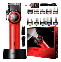 Máquina De Cortar Cabelo Vgr V-001 Vermelha Sem Fio