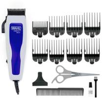 Máquina De Cortar Cabelo Wahl Home Cut Basic 220V Alavanca de ajuste de altura 8 Pentes