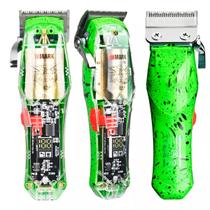 Máquina De Cortar Cabelo Wmark Ng-208 Transparente/Verde - Bivolt