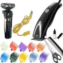 Maquina De Cortar Cabelos Philco Profissional 18w Regulagem Inox Cortador 10 Pentes 0 a 25mm Barbeador