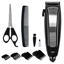 Máquina de Cortar Cabelos Profissional Kit 9 Acessórios Inox 220V