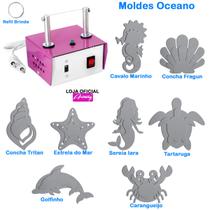 Máquina De Cortar Fita Fuxico Kit Moldes Oceano Mar A74