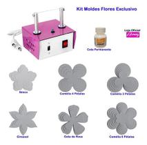 Máquina De Cortar Fita + Kit Flores Moldes Tops - K06