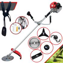 Máquina de Cortar Grama À Gasolina Anmax CG430P TB 2T 43cc 2HP Roçadeira Profissional Ideal Para Todos os Tipos de Trabalhos Com Lâminas 2 Pontas, 3 Pontas, 40 Dentes, Trimmer e Cabeçote de Nylon Máquina de Cortar Grama À Gasolina Anmax CG430P TB 2T 43cc 2HP Roçadeira Profissional Ideal Para Todos os Tipos de Trabalhos Com Lâminas 2 Pontas, 3 Pontas, 40 Dentes, Trimmer e Cabeçote de Nylon