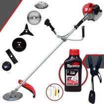 Máquina de Cortar Grama À Gasolina Anmax CG430P-TB 43cc 2HP 9.000rpm Com 6 Opções de Cortes, Carretel + Faca 2 Pontas + Faca 3 Pontas + Faca Vídea + Faca 80 Dentes + Escova de Aço + ÓLEO TOYAMA 2T Máquina de Cortar Grama À Gasolina Anmax CG430P-TB 43cc 2HP 9.000rpm Com 6 Opções de Cortes, Carretel + Faca 2 Pontas + Faca 3 Pontas + Faca Vídea + Faca 80 Dentes + Escova de Aço + ÓLEO TOYAMA 2T