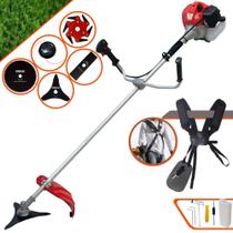 Máquina de Cortar Grama À Gasolina Anmax CG430P TB 43cc 2HP de Potência Roçadeira Profissional Lateral Multifuncional Com Lâminas 2 Pontas, 3 Pontas, 6 Pontas, 80 Dentes e Carretel de Nylon