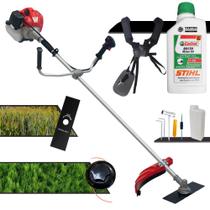 Máquina de Cortar Grama À Gasolina Anmax CG520P-TB Motor 2T 52cc 2,2HP de Potência 10.000rpm Roçadeira Profissional Lateral Com Carretel de Nylon + Lâmina 2 Pontas + ÓLEO STIHL 2 TEMPOS Máquina de Cortar Grama À Gasolina Anmax CG520P-TB Motor 2T 52cc 2,2HP de Potência 10.000rpm Roçadeira Profissional Lateral Com Carretel de Nylon + Lâmina 2 Pontas + ÓLEO STIHL 2 TEMPOS