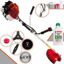 Máquina de Cortar Grama À Gasolina Kawashima KW52L 52cc 2,5HP Roçadeira Lateral 5 Em 1 Com Carretel de Nylon + Lâmina 2 Pontas + Lâmina 3 Pontas + Lâmina 40 Dentes + Lâmina 80 Dentes + ÓLEO STIHL 2T Máquina de Cortar Grama À Gasolina Kawashima KW52L 52cc 2,5HP Roçadeira Lateral 5 Em 1 Com Carretel de Nylon + Lâmina 2 Pontas + Lâmina 3 Pontas + Lâmina 40 Dentes + Lâmina 80 Dentes + ÓLEO STIHL 2T