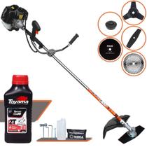 Máquina de Cortar Grama À Gasolina Terra GRH-520 52cc 2,5HP 6.500rpm Roçadeira Com 5 Opções de Cortes, Carretel de Nylon + 4 Lâminas de Cortes, Ideal Para Todos os Tipos de Trabalho + ÓLEO TOYAMA 2T