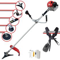 Máquina de Cortar Grama Alta Potência À Gasolina Anmax CG430P TB 2T 43cc 2HP Roçadeira Ideal Para Todos os Tipos de Trabalhos Com Lâminas 2 Pontas, 3 Pontas, 80 Dentes, Trimmer e Cabeçote de Nylon