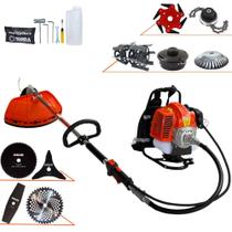 Máquina de Cortar Grama Costal À Gasolina Motor 2 Tempos Terra GRC430 43cc 1,7HP de Potência Roçadeira Profissional Completa Com 9 Opções de Cortes Máquina de Cortar Grama Costal À Gasolina Motor 2 Tempos Terra GRC430 43cc 1,7HP de Potência Roçadeira Profissional Completa Com 9 Opções de Cortes