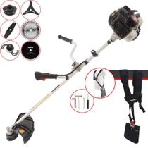 Máquina de Cortar Grama Kawashima KW52-LE À Gasolina 52cc 2,5HP 10.000rpm Roçadeira Lateral Completa Com Carretel Nylon + Faca 2 Pontas + Faca 3 Pontas + Faca 40 Dentes + Faca 80 Dentes + Trimmer Máquina de Cortar Grama Kawashima KW52-LE À Gasolina 52cc 2,5HP 10.000rpm Roçadeira Lateral Completa Com Carretel Nylon + Faca 2 Pontas + Faca 3 Pontas + Faca 40 Dentes + Faca 80 Dentes + Trimmer