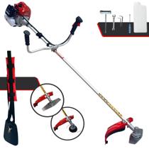 Máquina de Cortar Grama Multifuncional Kawashima BCJ431-L À Gasolina 43cc 2 Tempos 1,7HP de Potência 10.000rpm Roçadeira de Alta Performance e Potência Completa Com Cabeçote de Nylon + Lâmina 2 Pontas