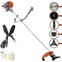 Máquina de Cortar Grama Tekna RL520AC-G2 À Gasolina 2T 52cc 2HP 13.000rpm Roçadeira Profissional Completa Multifuncional Com 5 Opções de Cortes