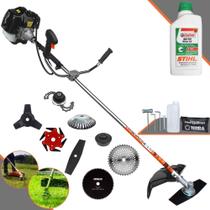 Máquina de Cortar Grama Terra GRH520 52cc 2,5HP Ideal Para Todos os Tipos de Trabalhos Com Facas 2 Pontas, 3 Pontas, 6 Pontas, 40 Dentes, 80 Dentes, Trimmer, Escova de Aço e Carretel + ÓLEO STIHL Máquina de Cortar Grama Terra GRH520 52cc 2,5HP Ideal Para Todos os Tipos de Trabalhos Com Facas 2 Pontas, 3 Pontas, 6 Pontas, 40 Dentes, 80 Dentes, Trimmer, Escova de Aço e Carretel + ÓLEO STIHL