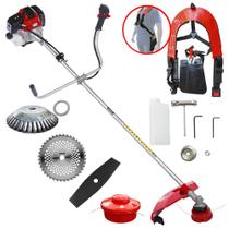 Máquina de Cortar Grama Toyama RT43-L 43cc 1,7HP Roçadeira Completa Com Faca 3 Pontas, Faca 40 Dentes + Carretel de Nylon + Escova de Aço 38 Cerdas
